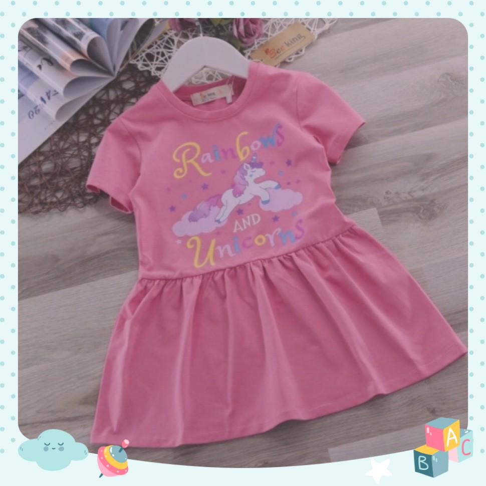 ĐẦM BÉ GÁI unicorns CỰC XINH CHO BÉ 9 -38KG- ĐẦM BÉ GÁI