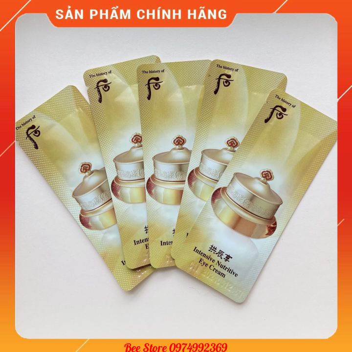 KEM MẮT WHOO VÀNG CAO CẤP HÀN QUỐC , CHỐNG NHĂN, MỜ THÂM VÙNG MẮT ,gói mini dùng thử 1ml