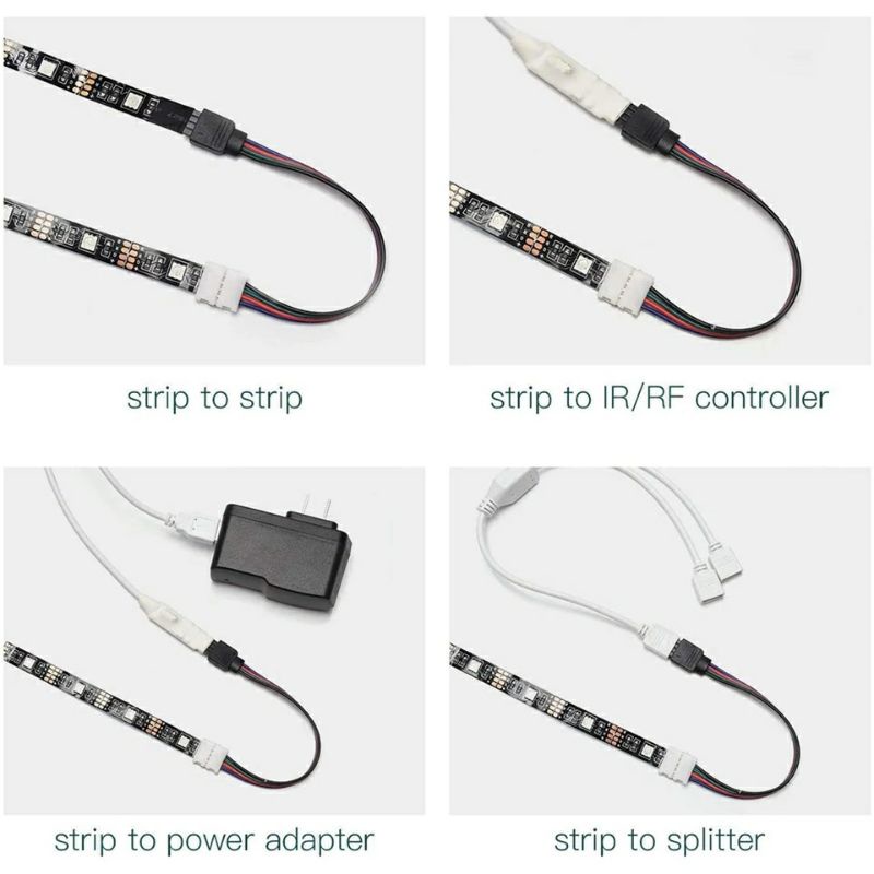 Phụ kiện LED, nối led nhanh RGB, nối led 4 pin không cần hàn, LED 5050