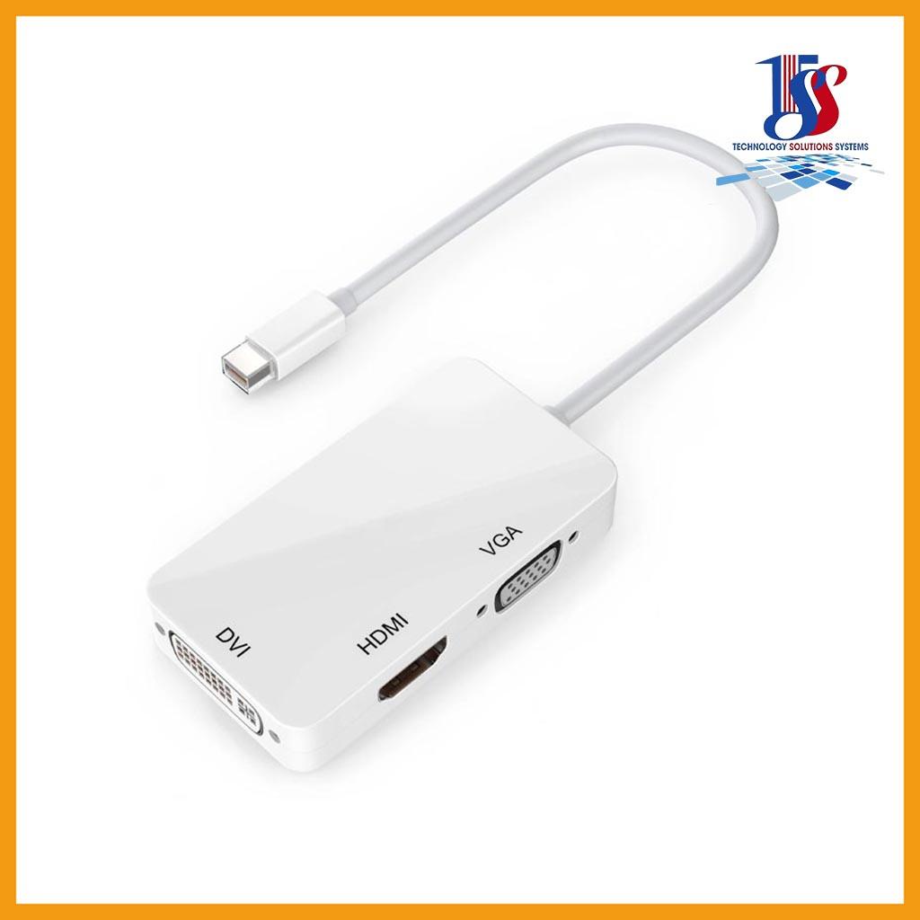 Bộ chuyển đổi 3 trong 1 Lention Mini DisplayPort to VGA/DVI/HDMI MD-VDH-WH (Bảo hành 12T)
