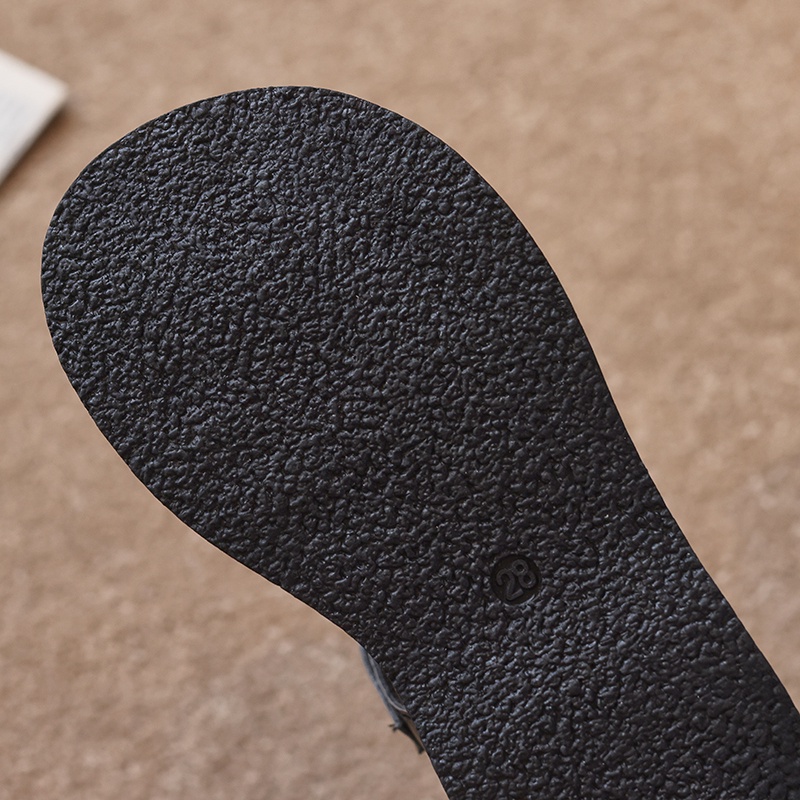 Giày Sandals Da Bện Chống Trượt Chân Thoải Mái Cho Bé Gái Từ 3-16 Tuổi