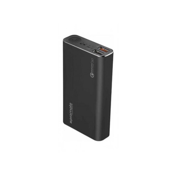 Pin Sạc Dự Phòng Promate Powerpeak-10 10000 mAh QC3.0 3 Cổng Type-C MicroUSB - Hàng Chính Hãng