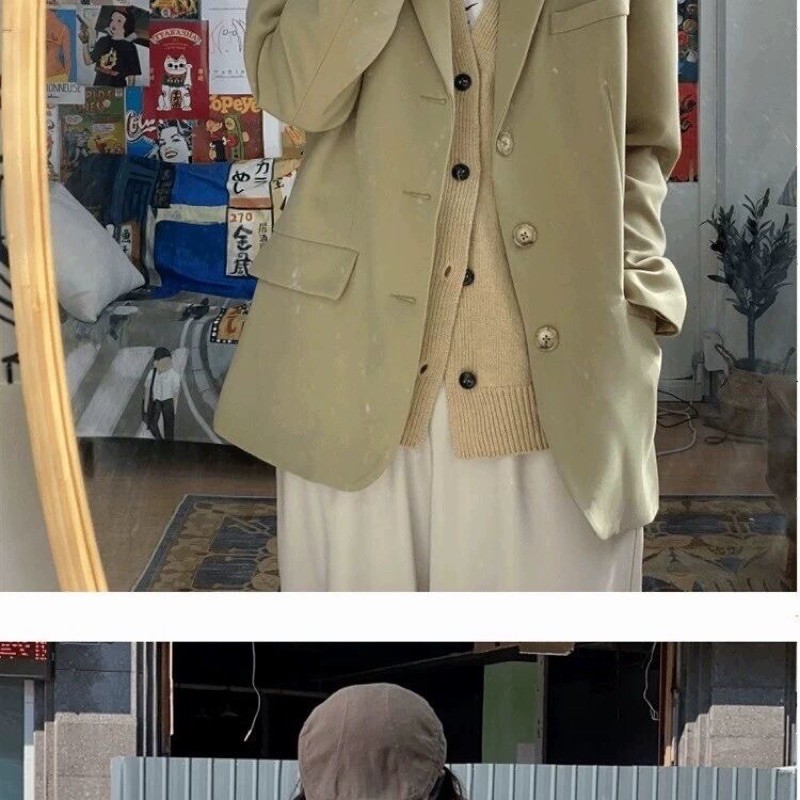 (Hàng có sẵn) Siêu phẩm Áo Blazer màu xanh mẫu mới (loại 3 cúc) | BigBuy360 - bigbuy360.vn