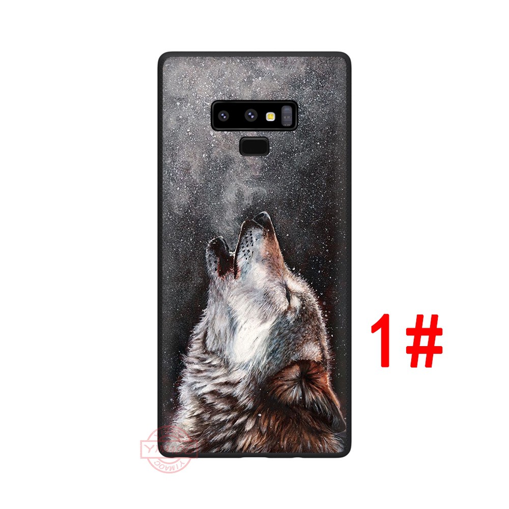 Ốp điện thoại mềm in hình chó sói hoạt hình độc đáo cho Samsung Galaxy S7 Edge S8 S9 S10 Plus Note 8 9