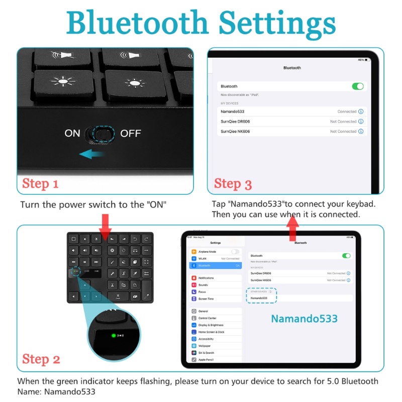 Bàn Phím Bluetooth Không Dây 35 Phím Chất Lượng Cao