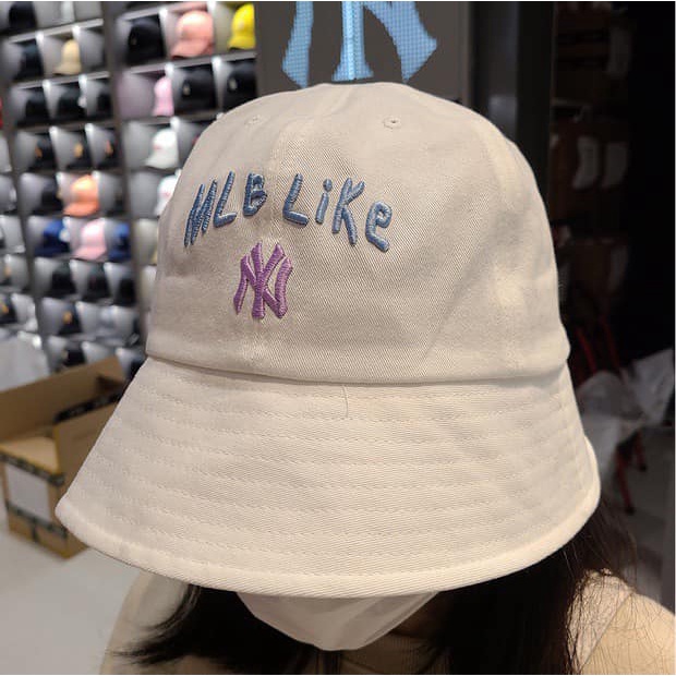 Mũ - nón vành, nón Bucket NY MLB Like, chất vải Kaki cotton thoáng mát. Hàng VNXK cao cấp