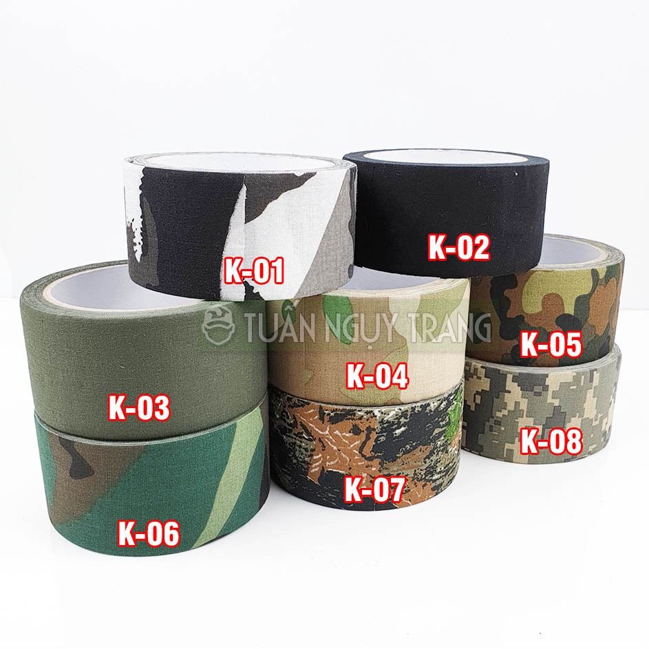 Băng keo ngụy trang loại vải dài 10m có keo dính