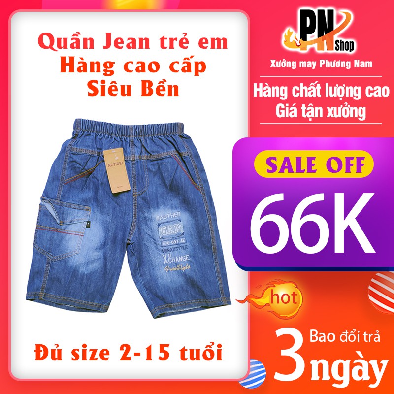 Quần Jean bé trai bé gái giá rẻ lưng thun co giãn 15-35kg BAO ĐỔI TRẢ NẾU KHÔNG VỪA