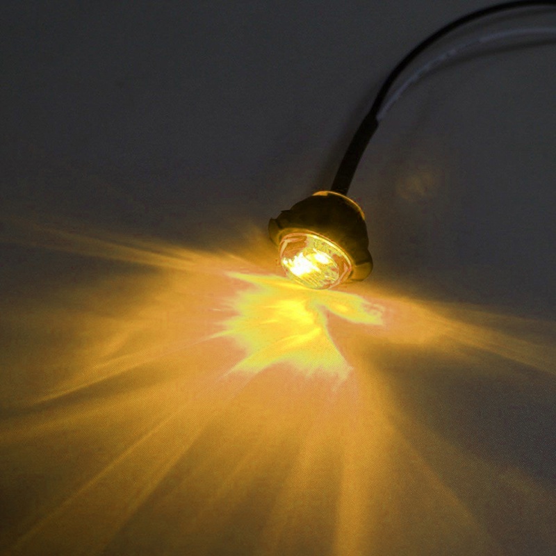 Set 2 Đèn LED Xi Nhan Hình Tròn Màu Hổ Phách 3 / 4 &quot;Dễ Lắp Đặt Dành Cho Ô Tô