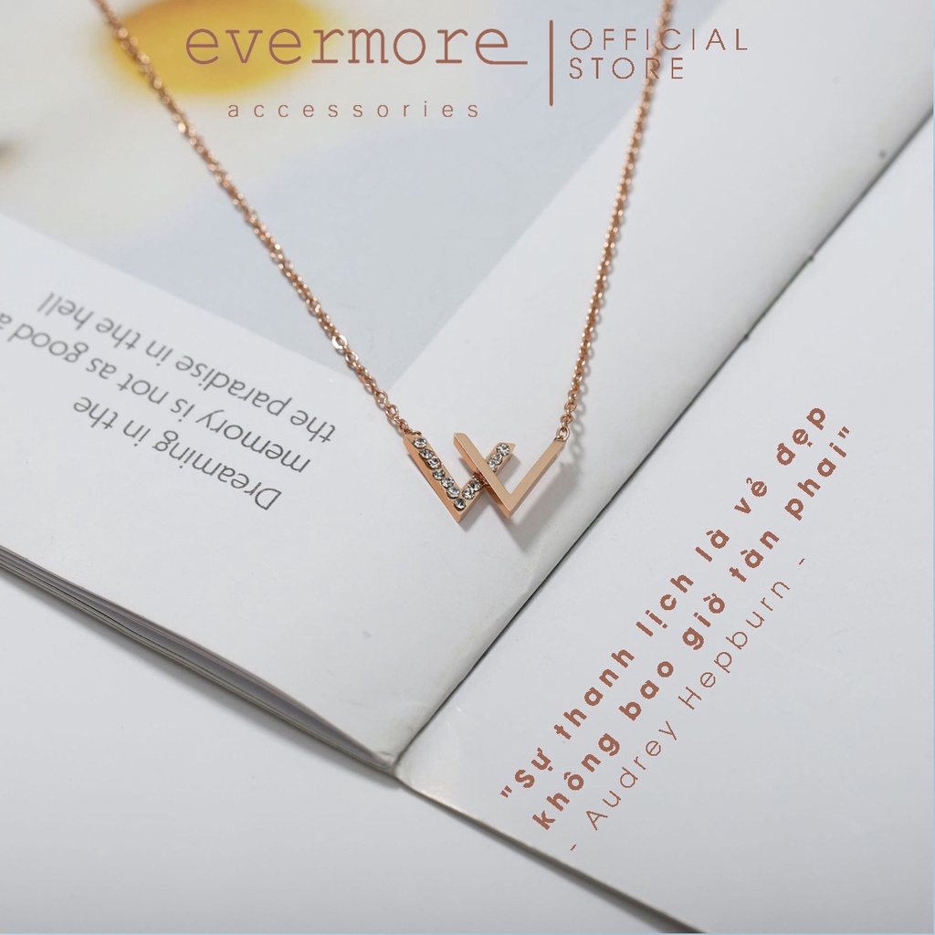 Dây chuyền bạc cao cấp EVERMORE, vòng cổ Winner, phong cách minimalism, thanh lịch - D001