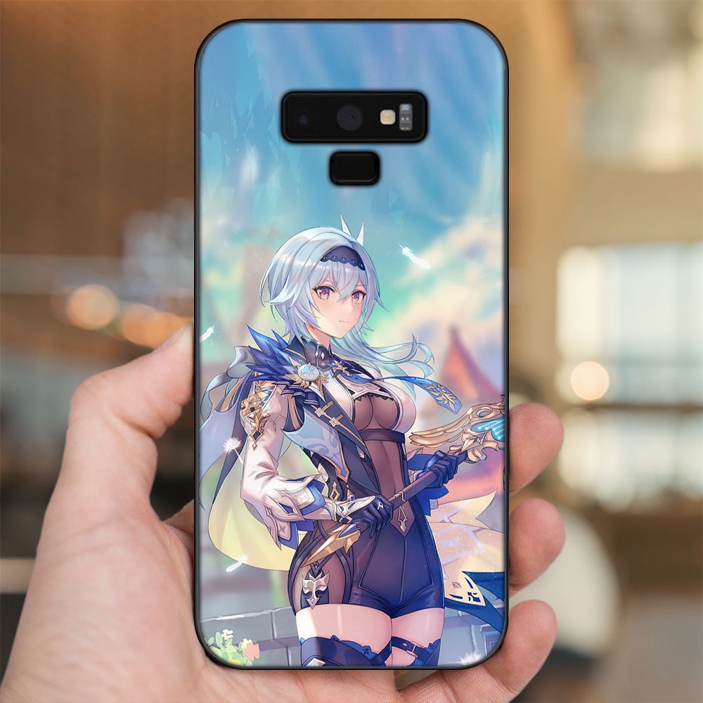Ốp lưng Samsung Note 9 viền đen in hình Eula Genshin Impact