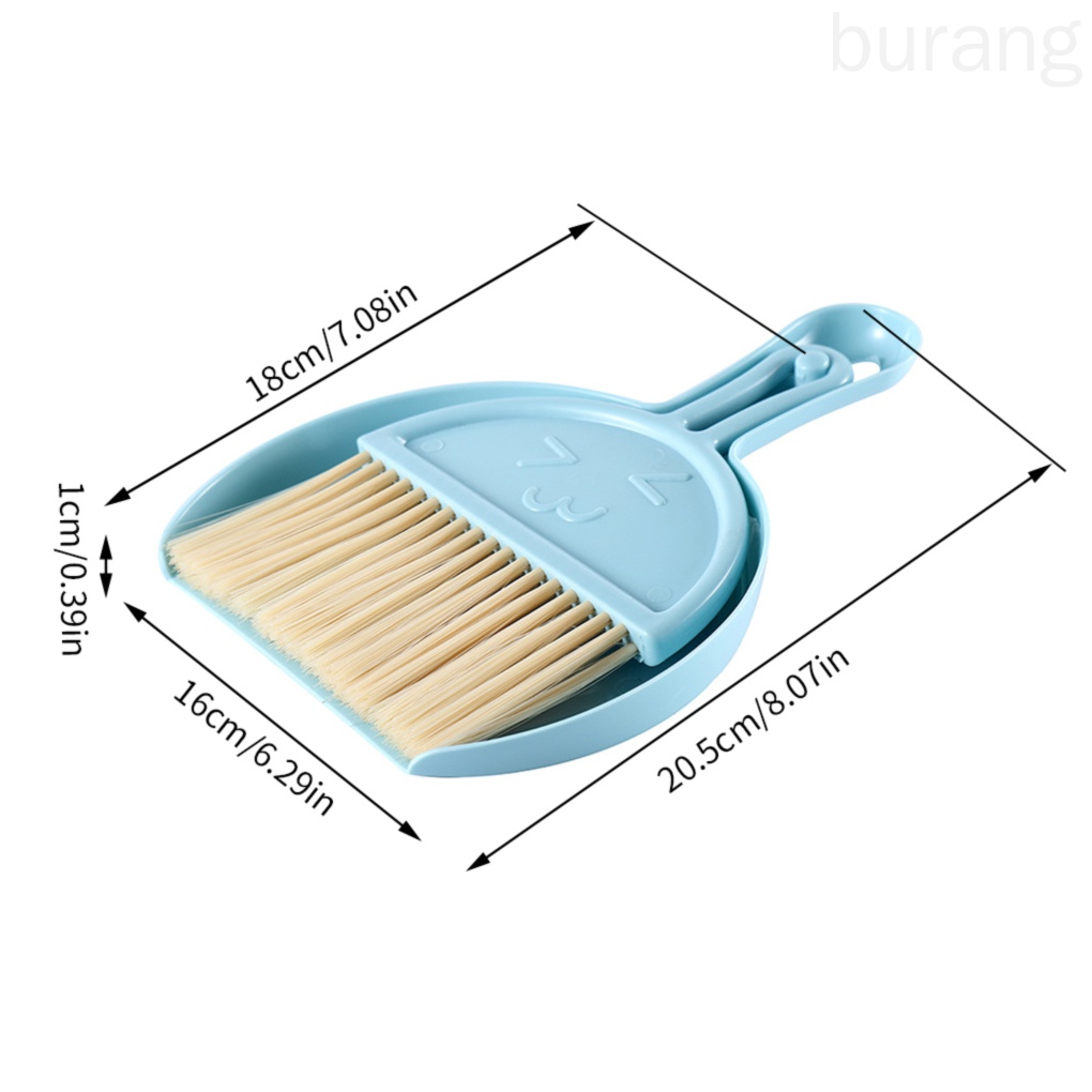 Bộ chổi và đồ hốt rác mini bằng nhựa thiết kế dành cho bàn làm việc