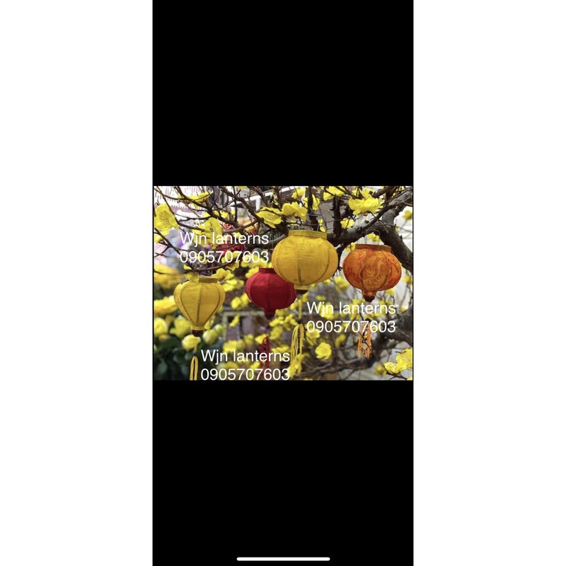 Đèn lồng hội an size 10cm vải lụa tơ tằm