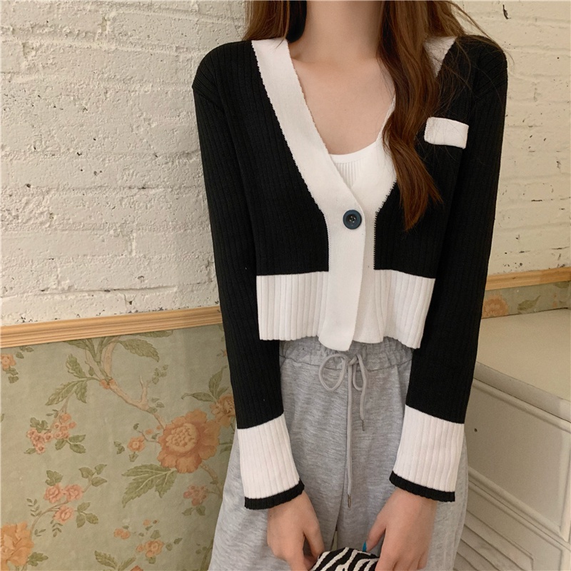 Áo khoác Cardigan dệt kim mỏng dáng rộng thời trang mùa thu phong cách hàn quốc cho nữ