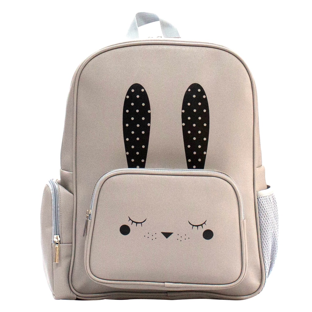 Ba Lô Học Sinh Cấp 2 Vải Ánh Kim B.bag - Rabit - Màu Bạc - B-12-025