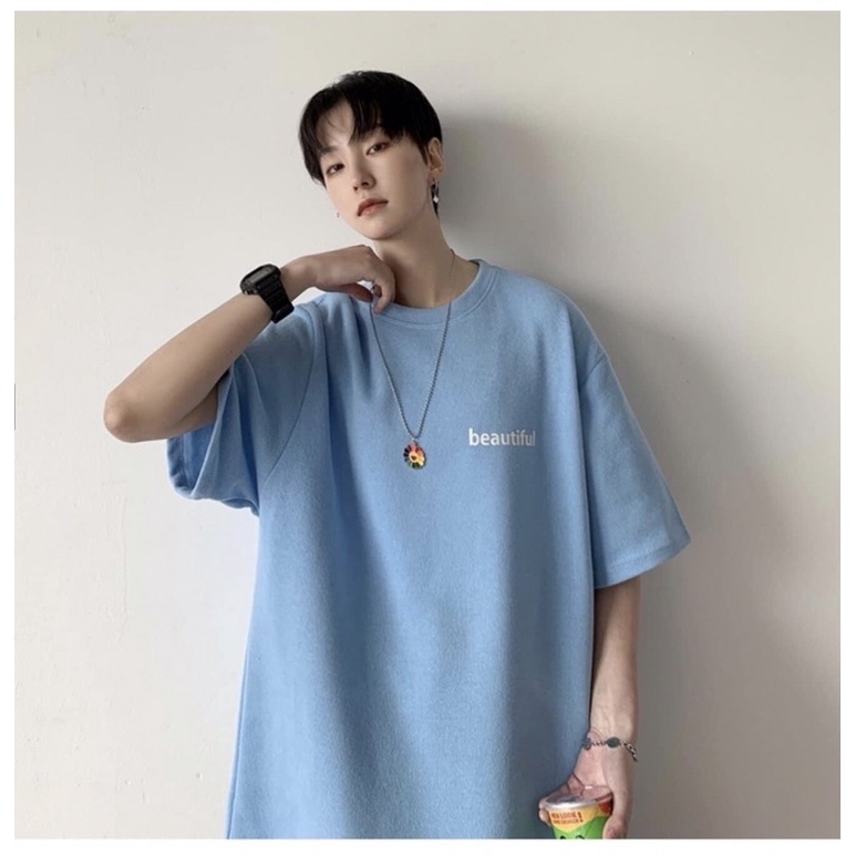 [ Rẻ vô địch ] Áo thun cotton tay lỡ dáng rộng unisex - beutiful