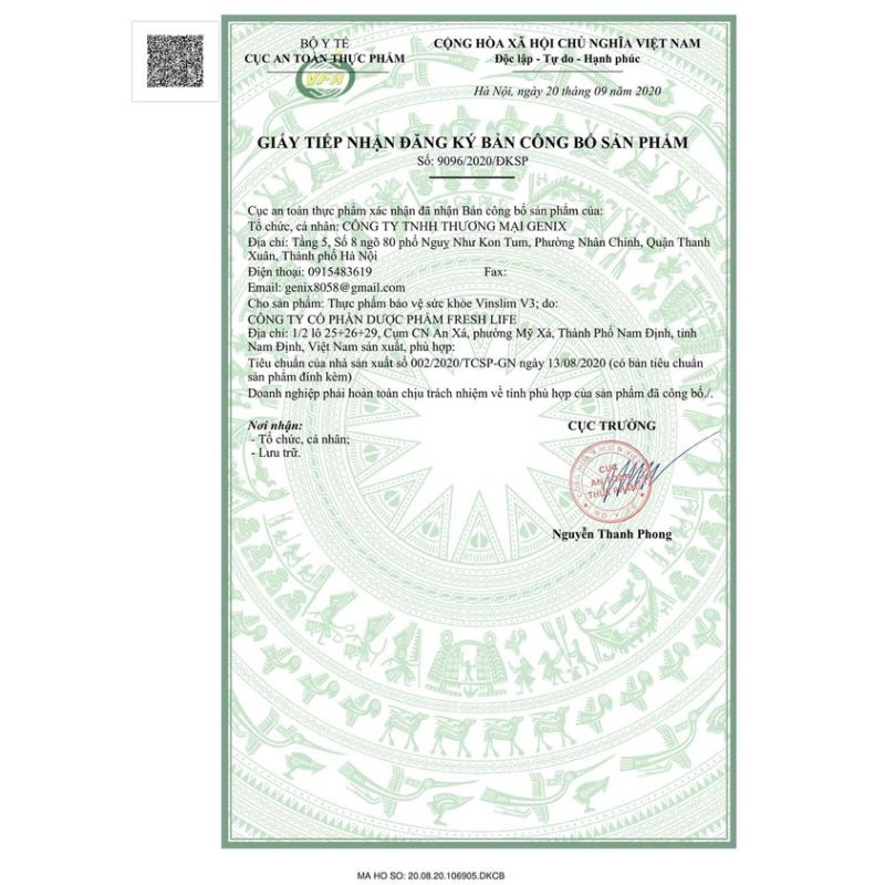 Viên sủi Vin Slim V3 giảm cân an toàn