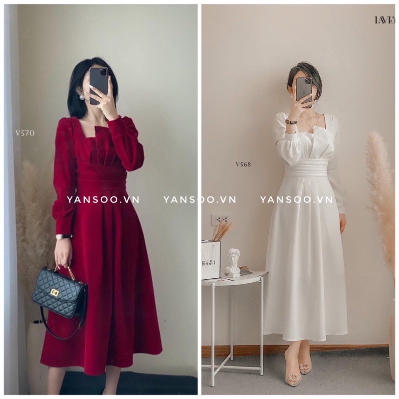 Đầm xinh , váy Trắng dự tiệc dáng dài công chúa dáng xuông đám cưới , du lịch , kỷ yếu YANSOO | BigBuy360 - bigbuy360.vn