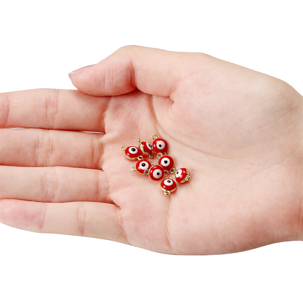 Bộ 20/ 50 phụ kiện viên mắt ST.KUNKKA bằng hợp kim dùng làm dây chuyền trang sức thủ công