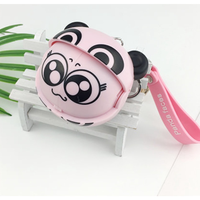 Móc khóa Gấu trúc 6 gương mặt biểu cảm cực kì độc đáo trang trí túi, balo, làm quà tặng bạn bè người thân - Ráp