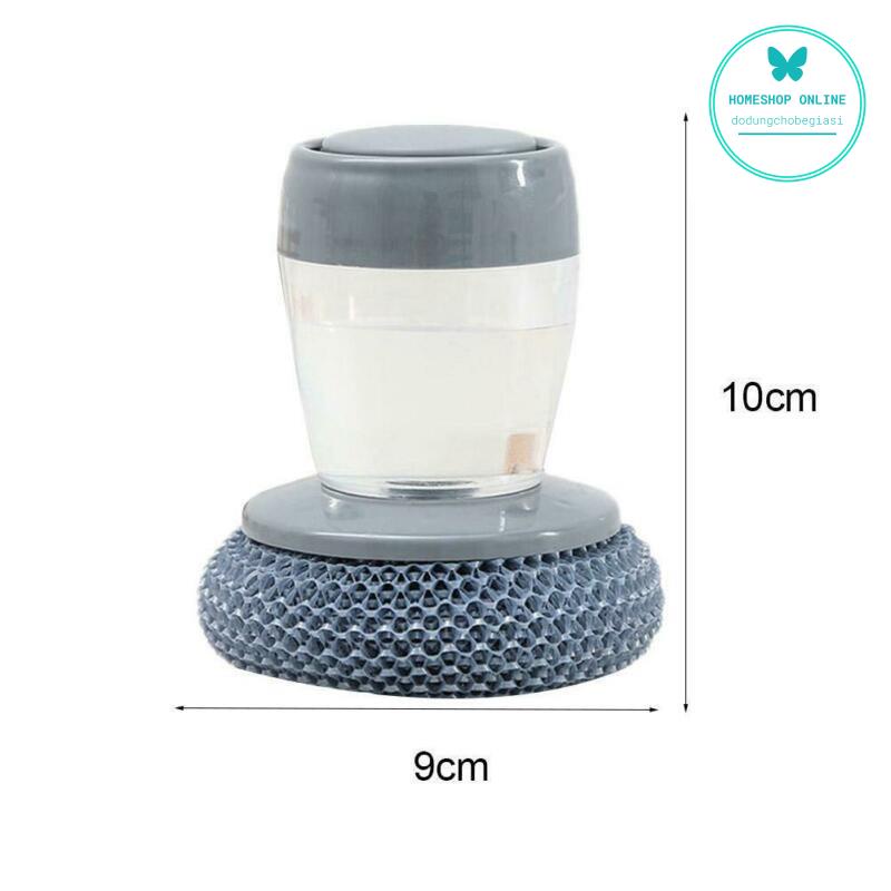 Dụng cụ cọ rửa đa năng, cọ xoong nồi, cọ bếp, cọ rửa bát đĩa có bình chứa tiện lợi