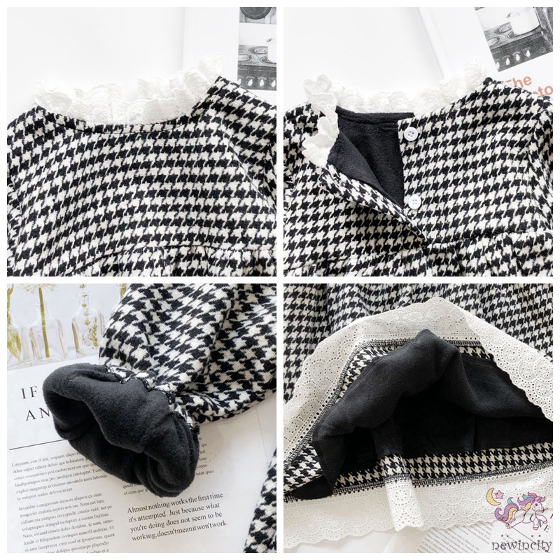 Đầm Nhung Phối Ren Dễ Thương Cho Bé