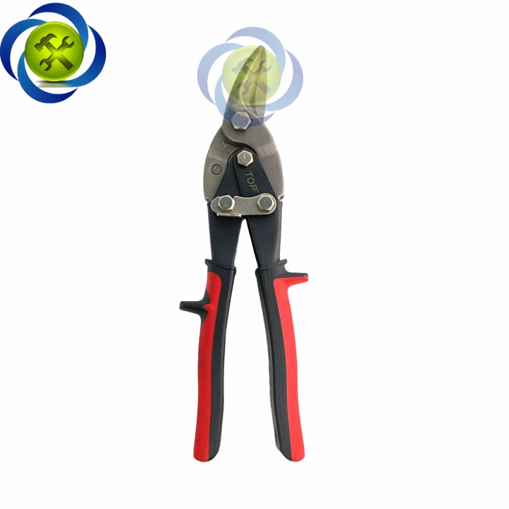 Kéo cắt tôn mũi cong trái TOP VNH-001L cán đỏ 10&quot;/250mm