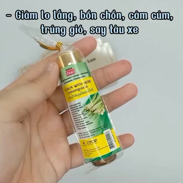 Dầu Lăn Hương Sả Banna Oil Balm With Herb Lemongrass 8ml - Dầu Nội Địa Thái Lan | BigBuy360 - bigbuy360.vn