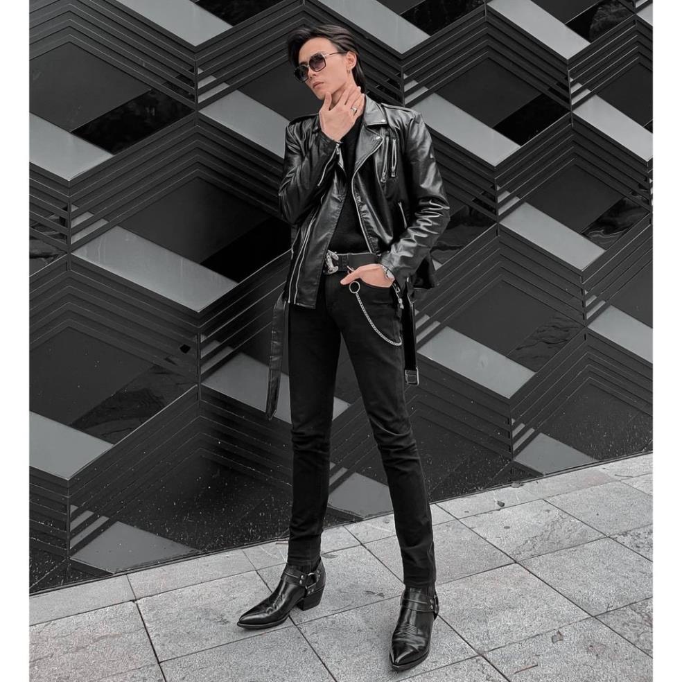 Áo khoác da biker The Bad God . 1