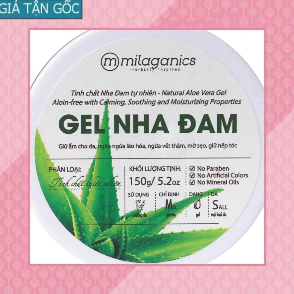 [GIÁ TẬN GỐC] Gel Nha Đam Dưỡng Ẩm Đa Năng & Làm Mềm Da Từ Nha Đam Tươi MILAGANICS 150g (Hũ) [EH]