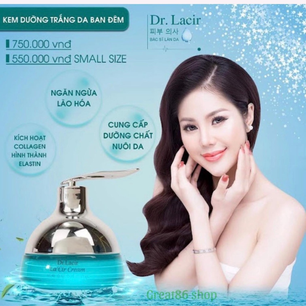 Kem dưỡng trắng da great86 kem dưỡng ẩm Dr lacir kem dưỡng Lacir Cream ban đêm làm chậm quá trình lão hóa mờ nếp nhăn