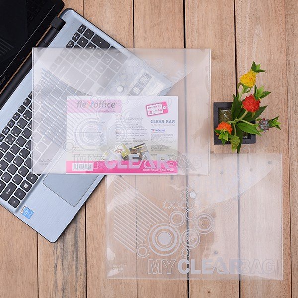 Bìa nút A4 có in (tròn) Flexoffice trong