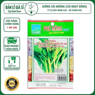 Hạt Giống Cải Ngồng (Cải Ngọt Ăn Bông) 20Gr - Phú Nông Seeds - Key: Đất sạch, Phân Bón, Hữu Cơ, Xơ Dừa
