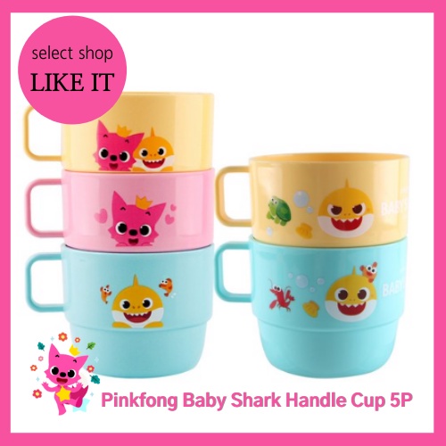 [PINKFONG]Set 5 bình nước hình cá mập dễ thương cho bé