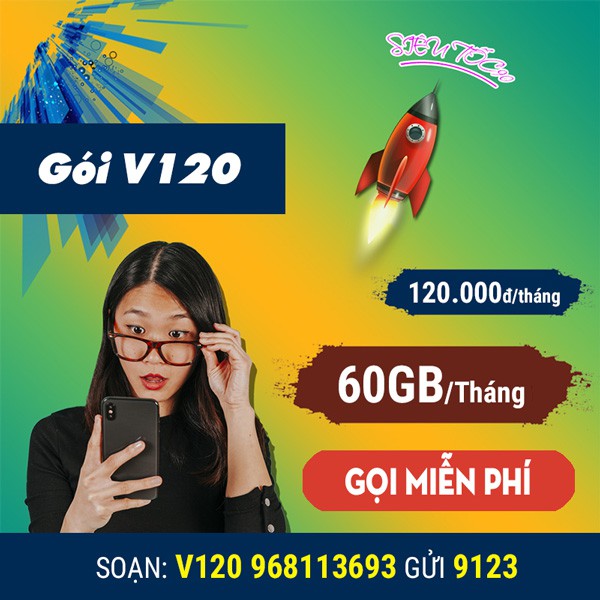 SIM VIETTEL V120 - 2GB/NGÀY VÀ MIỄN PHÍ GỌI