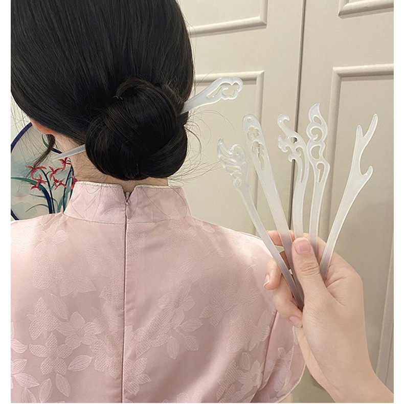 Trâm cài tóc nhựa cổ trang Hanfu đơn giản sang trọng Tatitava