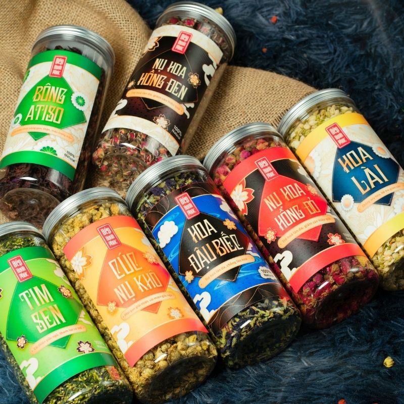 Hủ Trà Hoa Khô Cao Cấp ❤️FREESHIP❤️ Lọ Trà Hoa Khô Loại 1