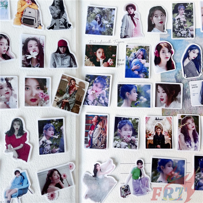 ★★★ Iu Lee Ji Eun Q-4 ♪ Sticker Trang Trí Nhật Ký Xinh Xắn Chất Lượng ★★★ Set 40 Sticker Dán Trang Trí Album DIY