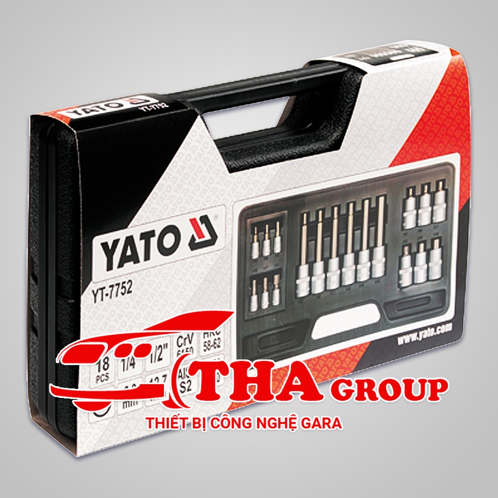 Bộ tuýp lục giác tông hợp 18 chi tiết Yato YT-7752