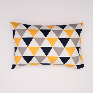 Vỏ gối Tam giác vàng đen xám 45x65cm Ninos