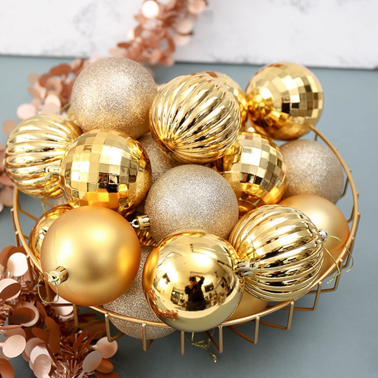 Hộp 36 Quả Cầu Kim Tuyến 4cm Trang Trí Cây Thông Noel