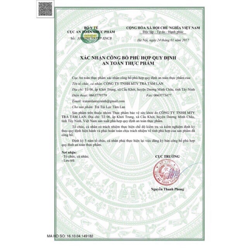 Trà Tâm Lan 30 túi - ĐTĐ