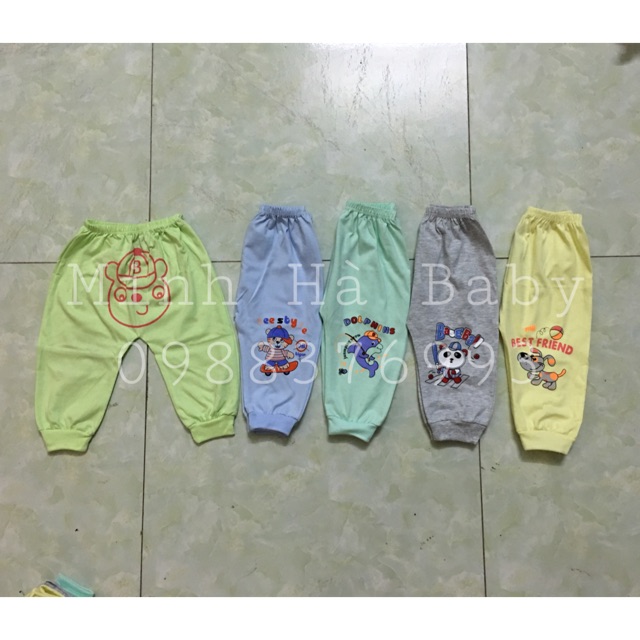 GIÁ RẺ NHẤT- Set 10 quần dài 100% cotton bo ống loại đẹp cho bé