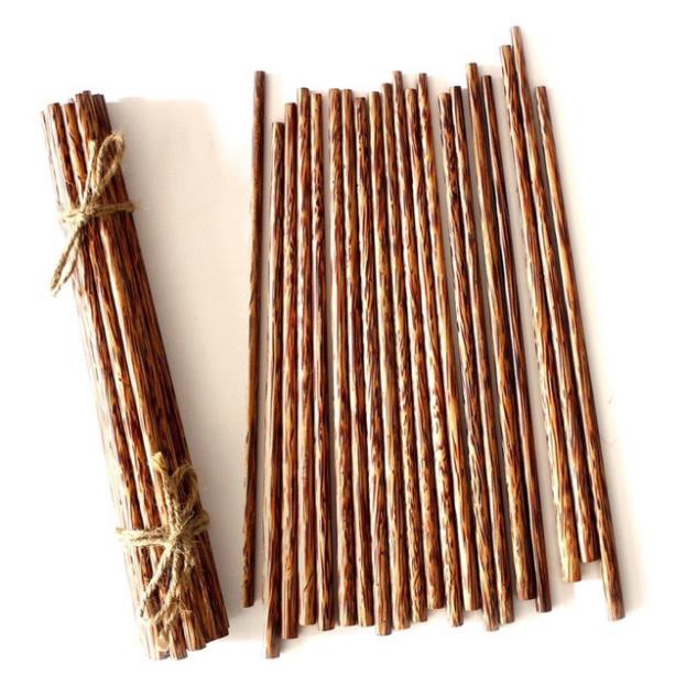 Loại 1 đũa gỗ dừa tự nhiên hai loại, khảm trai và trơn cao cấp GDTH