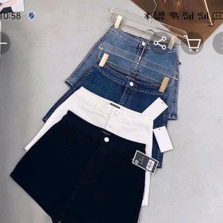 Quần jeans Sooc cạp cao co giãn thoải mái