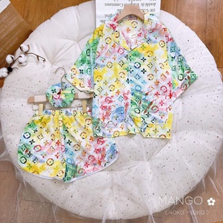 Bộ Pijama Lụa Mịn Tay Cánh Dơi (40 - 60kg)