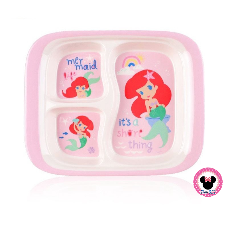 Khay chia phần ăn cho bé tập ăn . Chính hãng DISNEY , hình hoạt hình [Ảnh thật, Hàng sẵn]