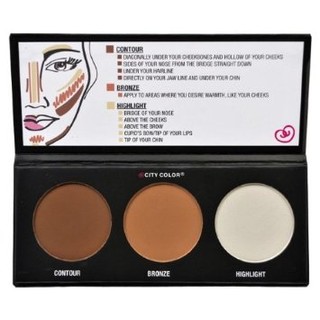 Bảng Phấn Tạo Khối Và Highlight 3 Ô City Color Contour Effects Palette 4.5g