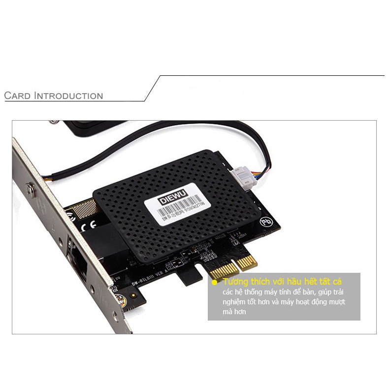 Thiết bị 2 trong 1  card mạng Gigabit và điều khiển bật tắt nguồn máy tính từ xa qua cổng PCI-E