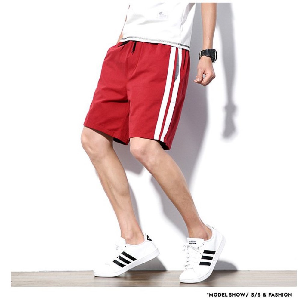 Quần Đùi Nam 2 Sọc Kiểu Dáng Hàn Quốc- Hot Trend 2021